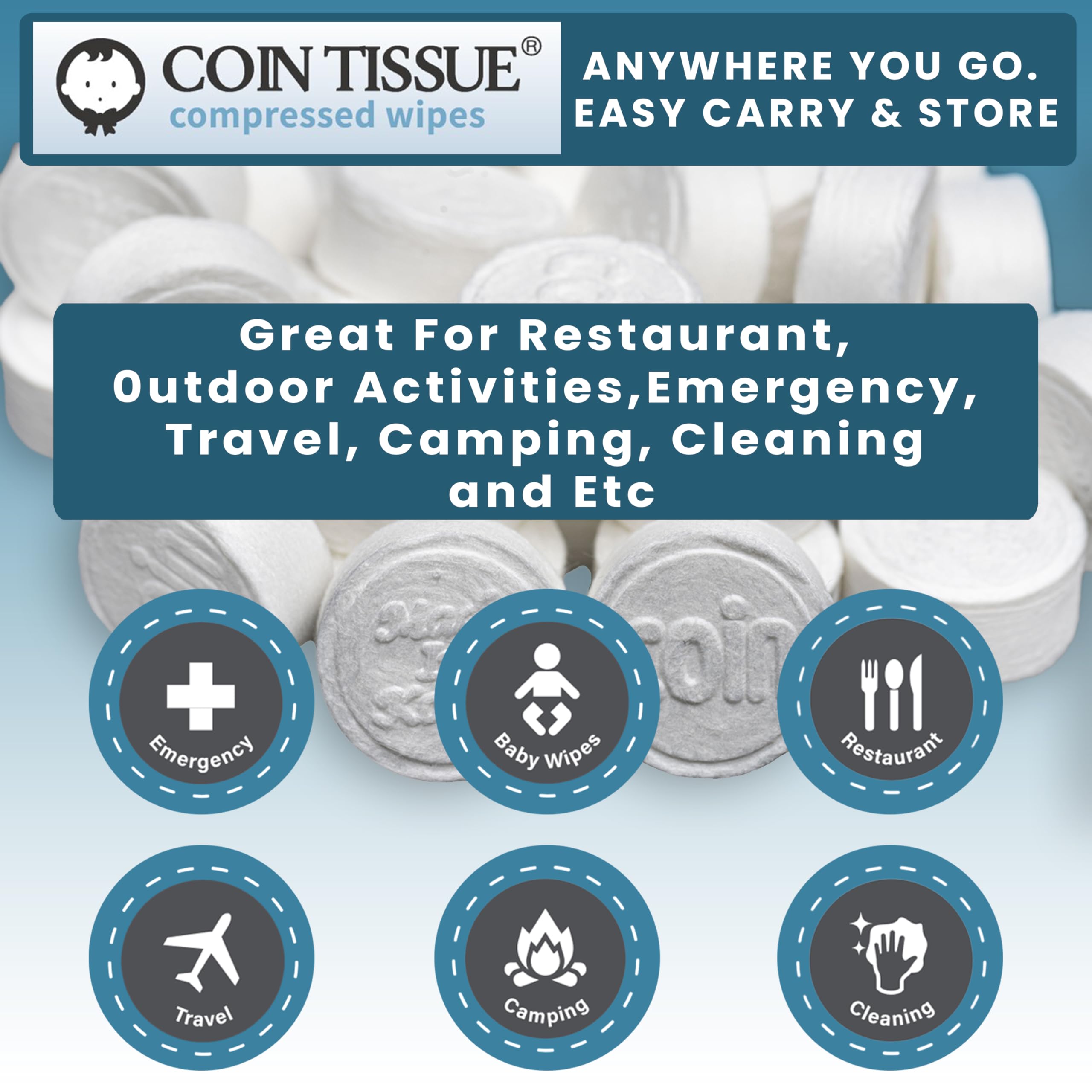 Amazon.co.jp: 圧縮コインティッシュ500枚入りとケース( Handy