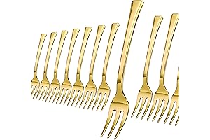 Fancy Little Gold Forks Set - 100 Pack Of Premium Mini Forks...