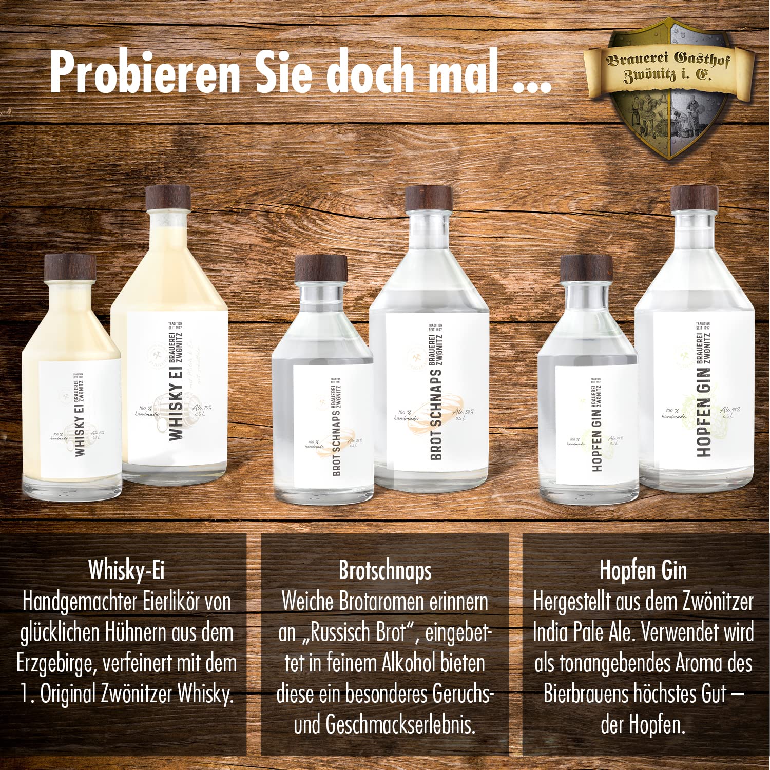 Brauerei Zwönitz ProBierPaket/Bier Set mit 16 Bieren + 2 Gläsern/Beer Tasting Box/verschiedene Biersorten zum Verschenken/Bierverkostung Set mit Craft Beer/je 8 × 0,33 l + 0,5 l Flaschen