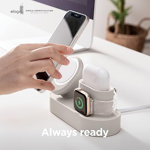 Miniatura 3 de elago Estación de carga MS 2 - Compatible con iPhone 14, iPhone 13, MagSafe Charger, iPhone 12, AirPods Pro 2, AirPods Pro, AirPods 3 y todas las