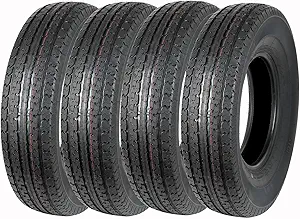 Set of 4 Durun ST235/80R16 Radial Trailer Tire, ST235-80R16 ST 235/80R16, 10 Ply Load Range E, 124N