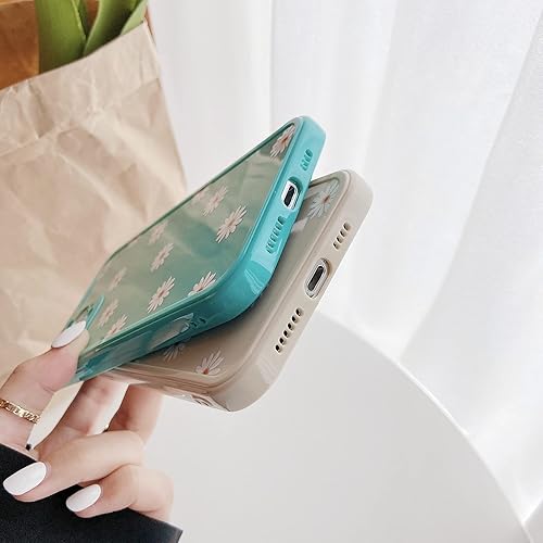 Miniatura 4 de ZTOFERA Funda trasera de TPU para iPhone 12 Pro Max de 6.7 pulgadas, funda de silicona suave y brillante con patrón de margaritas, linda funda