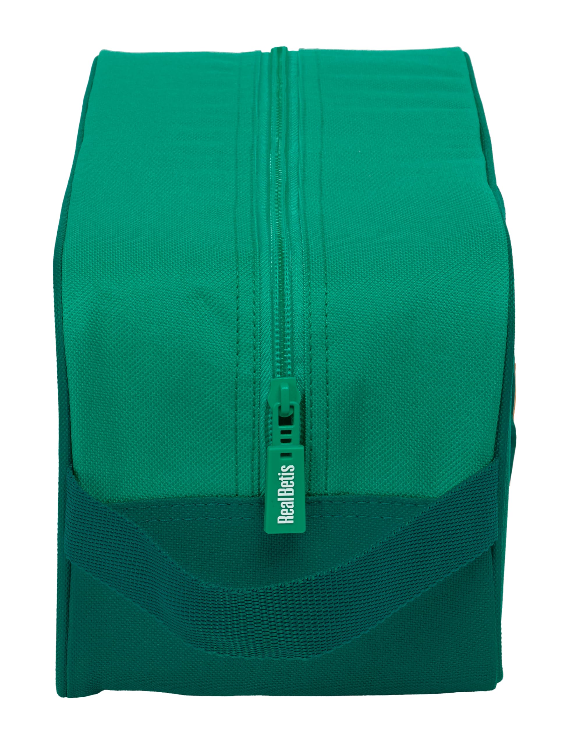 Real Betis BALOMPIÉ - Zapatillero Mediano, Multiusos, Portatodo, Deporte, Extraescolares, Fútbol, Cómodo y Versátil, 34x14x15 cm
