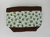 Vista 3 de Handmade Quilted Basket in a Baby Yoda Print - Storage Basket - Lined and Washable