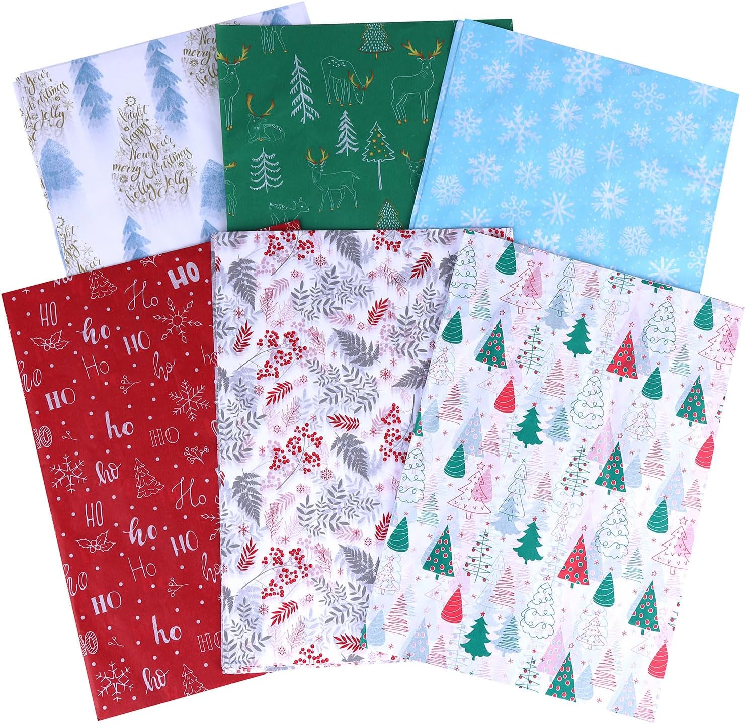 SUNCOLOR120 Sheets 20"x14" Christmas Tissue Paper for Gift Bags (Christmas)