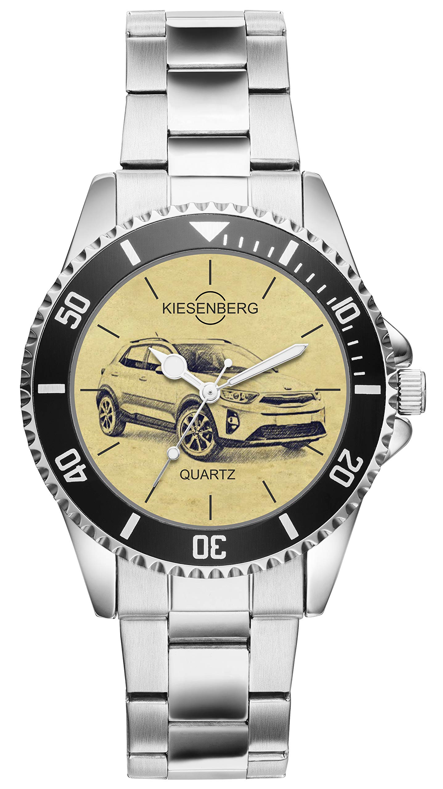 KIESENBERG Orologio da uomo Regalo per Kia Stonic Fan Cockpit Quarzo Analogico Orologio da polso 20947