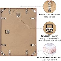 Vista 363 de Fun Memories Portarretratos de metal de 16 x 20 pulgadas con paspartú de 11 x 14 pulgadas, acabado de aluminio cepillado, parte delantera de vidrio