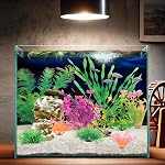Aquarium Fish Tank Plants Decorations 11 Pcs Artificial Aquarium Decor Realistic Plastic Fish Tank Accessories Green