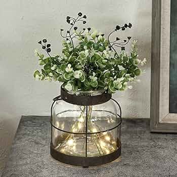 Amazon.com: Vintage Glass Farmhouse Vase, Rustic Lantern