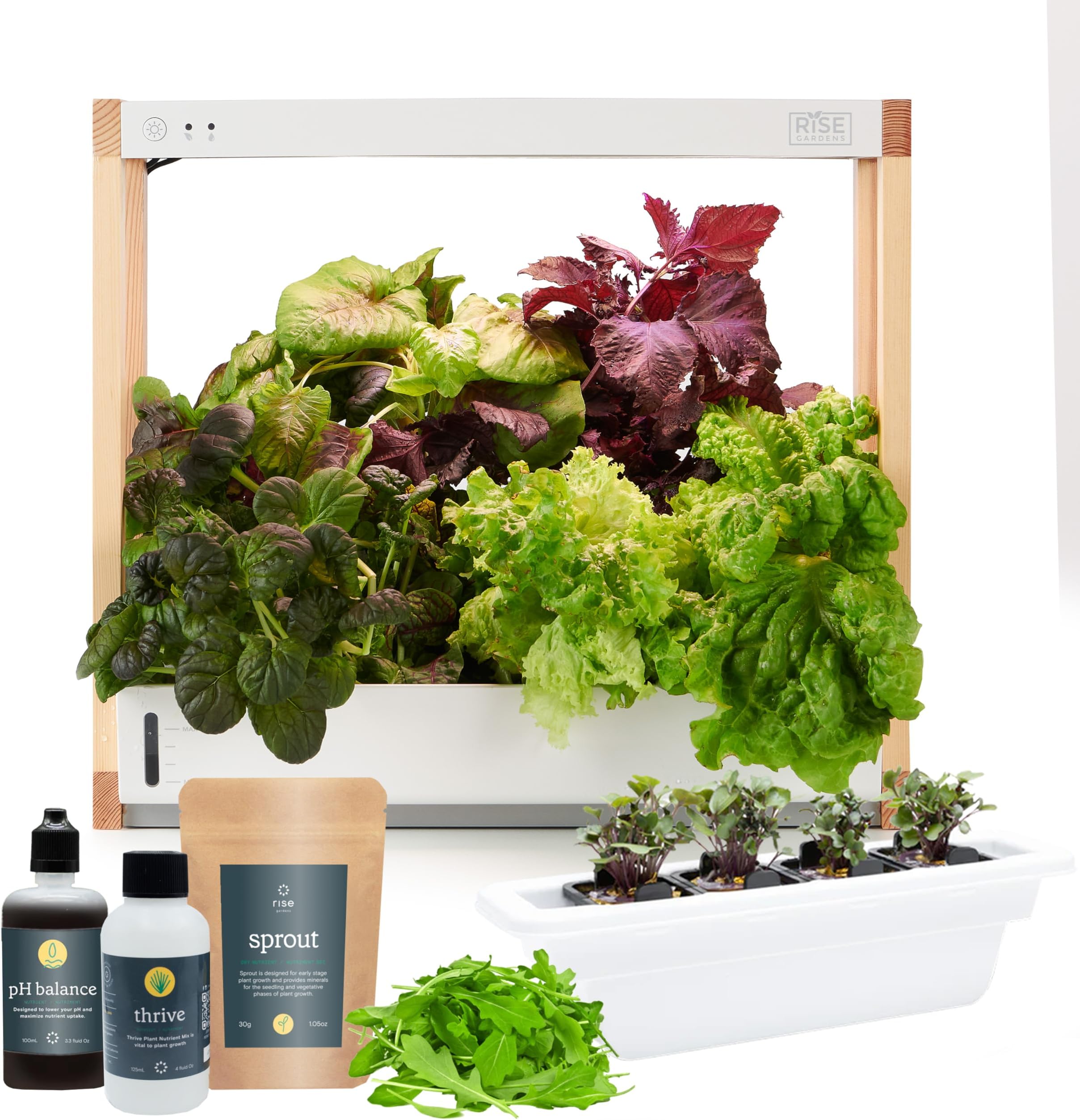Personal Rise Garden Hydroponic Indoor Garden Kit with LED Grow Light, Countertop Size