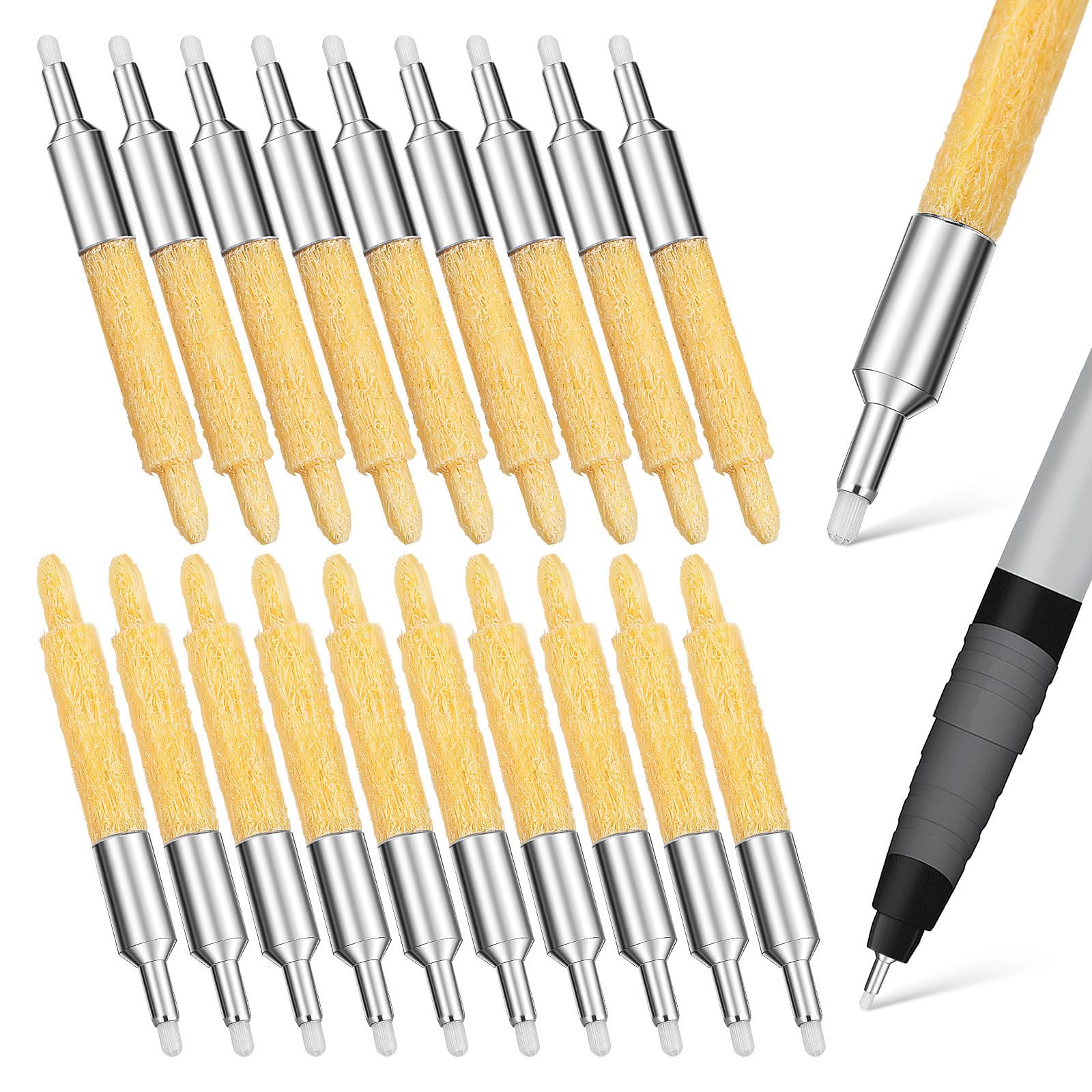 OSALADI 20 Pcs 0.5mm Fine Tip Refillable Marker Pen Nibs for Acrylic Painting Calligraphy