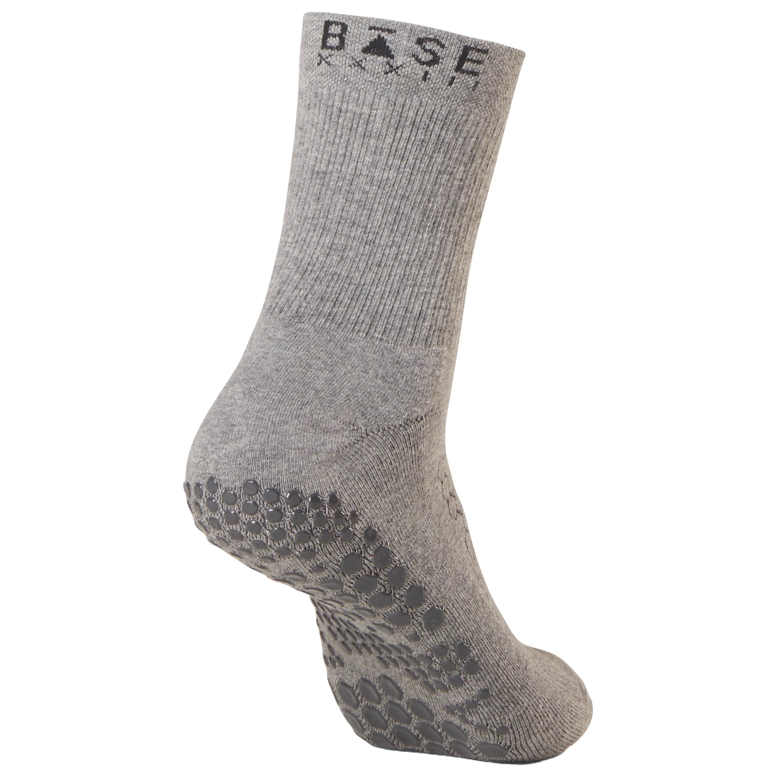 Base 33 Women’s Crew Socks – Cotton Athletic for Gym, Non skid, Pilates, Yoga, Workout & Everyday Wear – Long Socks for Women