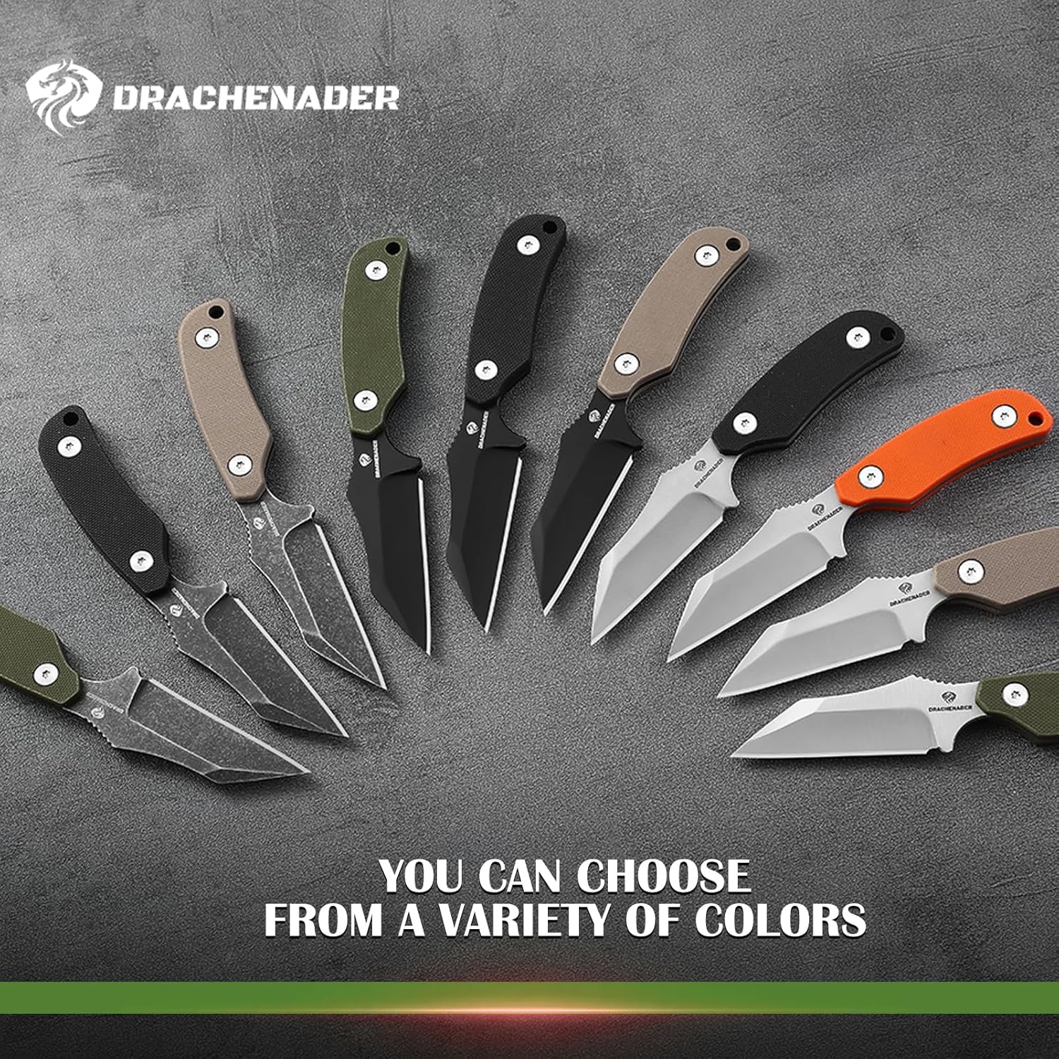 5.78" X-WH Neck Knife with Sheath, D2 Steel Small Fixed Blade Knife Horizontal Carry, Full Tang EDC Knife with G10 Handle and Clip - Image 6