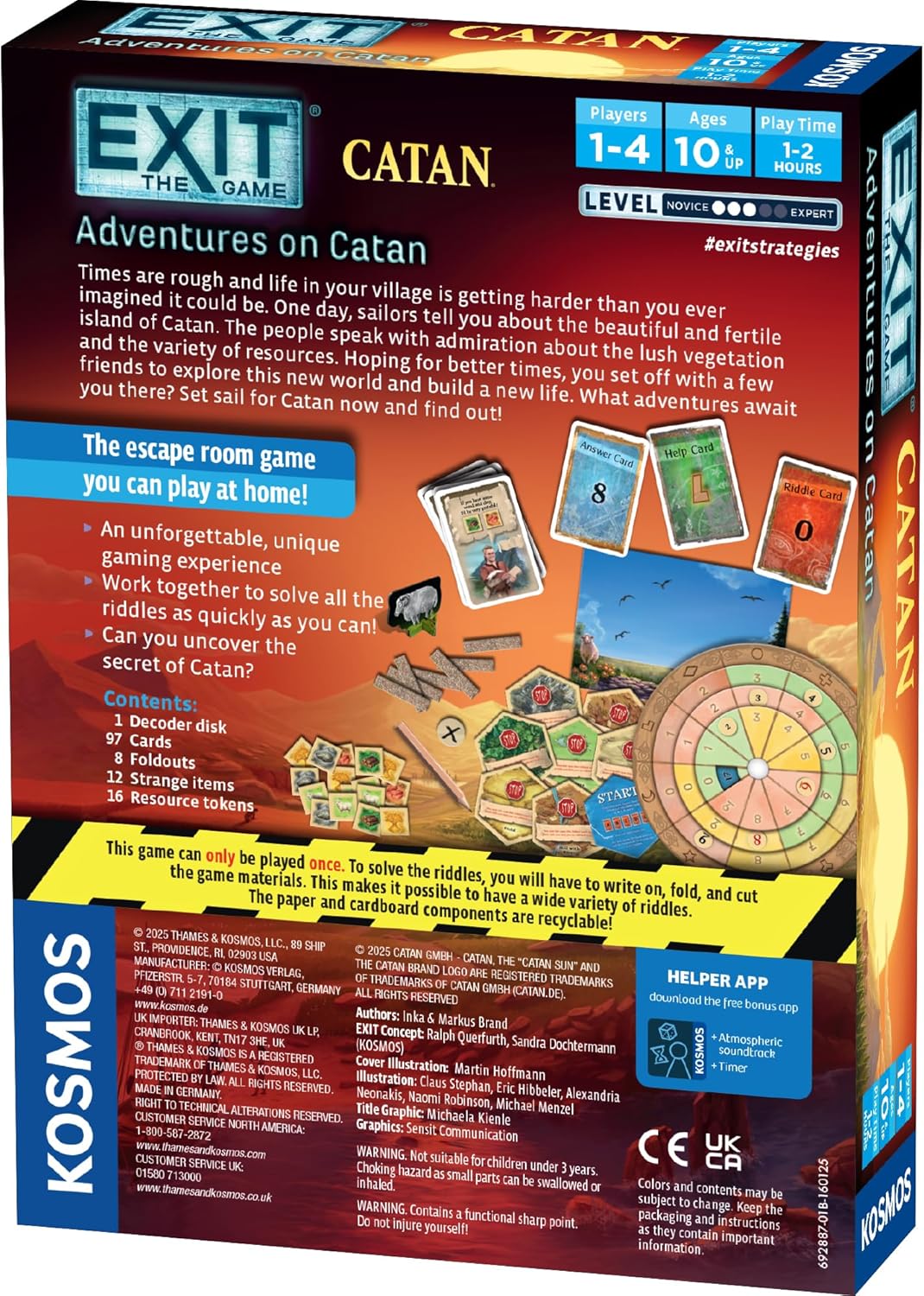 EXIT: The Game - Adventures on Catan | Interactive Escape Room Experience| Cooperative | 1-4 Players | 10+ | Kosmos | Game for Kids and Adults