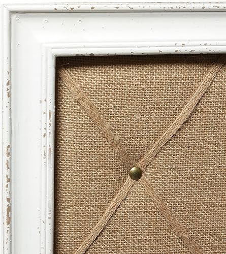 Miniatura 10 de SOFE Tablón de anuncios rosa, tablero de anuncios de tela de lino, tablero de visión de 21 x 27 pulgadas, tablero de notas decorativo para oficina,