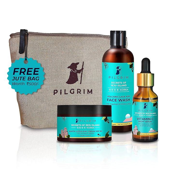 Buy Pilgrim Face Care Combo with Ecofriendly Jute Bag Face Wash 100ml