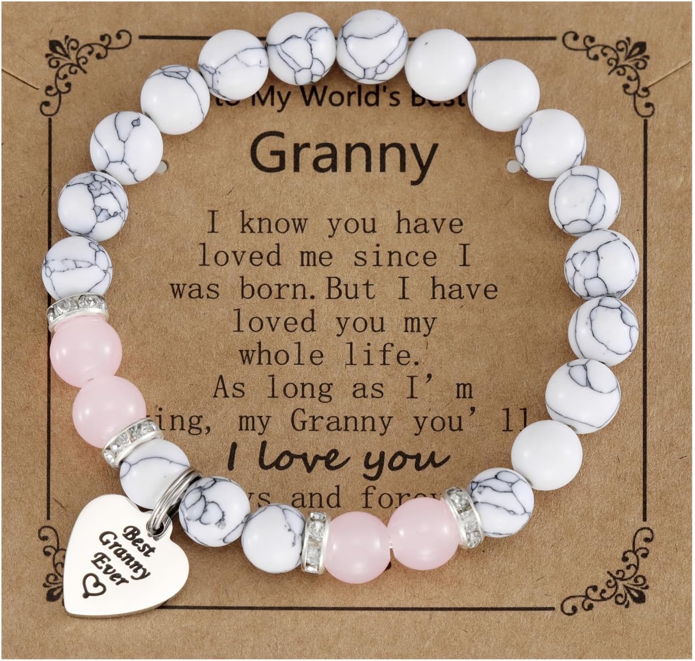 Gifts for Granny Bracelet from Grandkids Women Best Mother's Day Jewelry Granny Bracelet