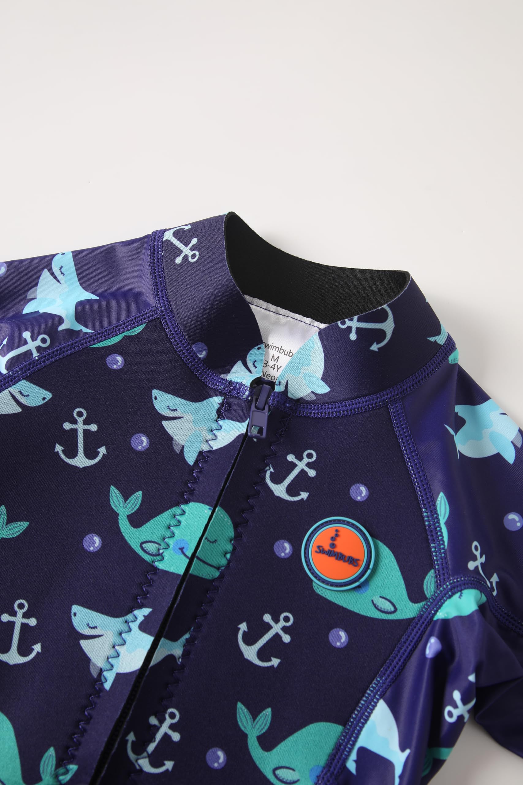 Swimbubs Muta termica per bambini con anima in neoprene da 2 mm, a maniche lunghe, per piscina e spiaggia