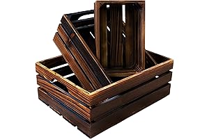 Set of 3 Nesting Wooden Crates: The Perfect Solution for Multipurpose Storage and Display