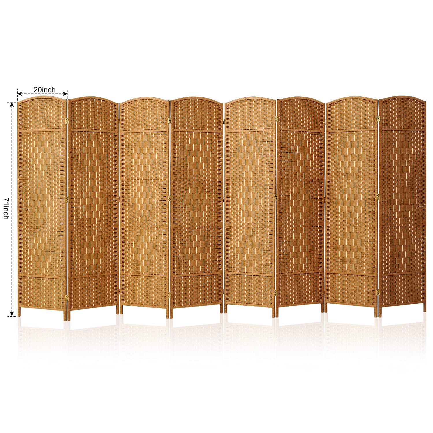 JOSTYLE Room Divider 6ft. Tall Extra Wide Privacy Screen, Folding