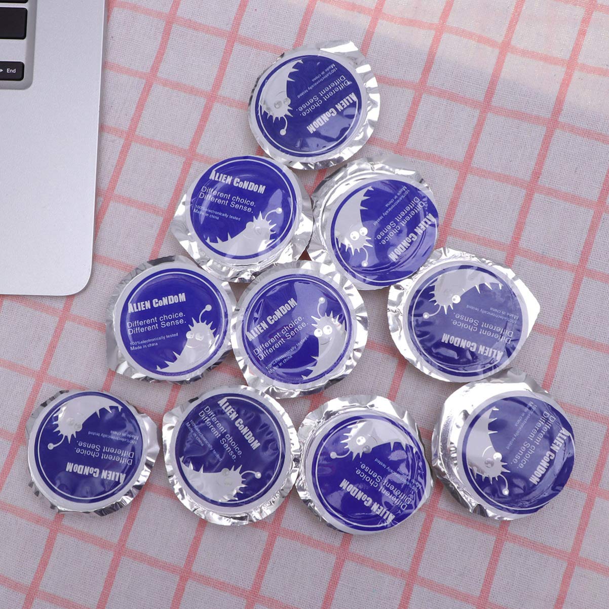ValiCLUD - 10 preservativos conservantes lubricados ultra finos bien ajustados de látex natural punteados tachonados