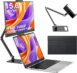 Monitor portátil com suporte de 15,6 polegadas, extensor de tela para laptop 1080p FHD para USB C hdmi tela portátil Vesa compatível com Windows Mac/Android/Switch/PS5