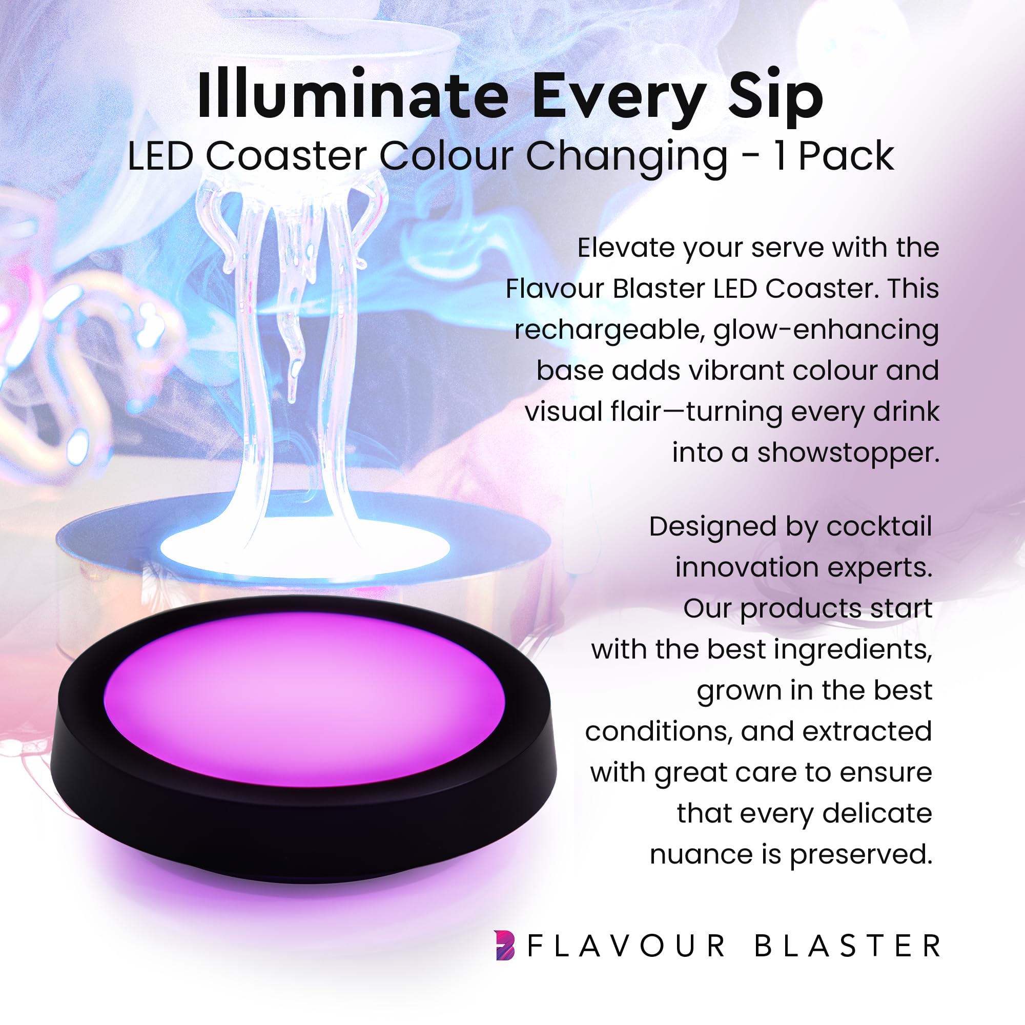 Amazon.com | Flavor Blaster Multi Colour LED Coaster | 12+ Hour