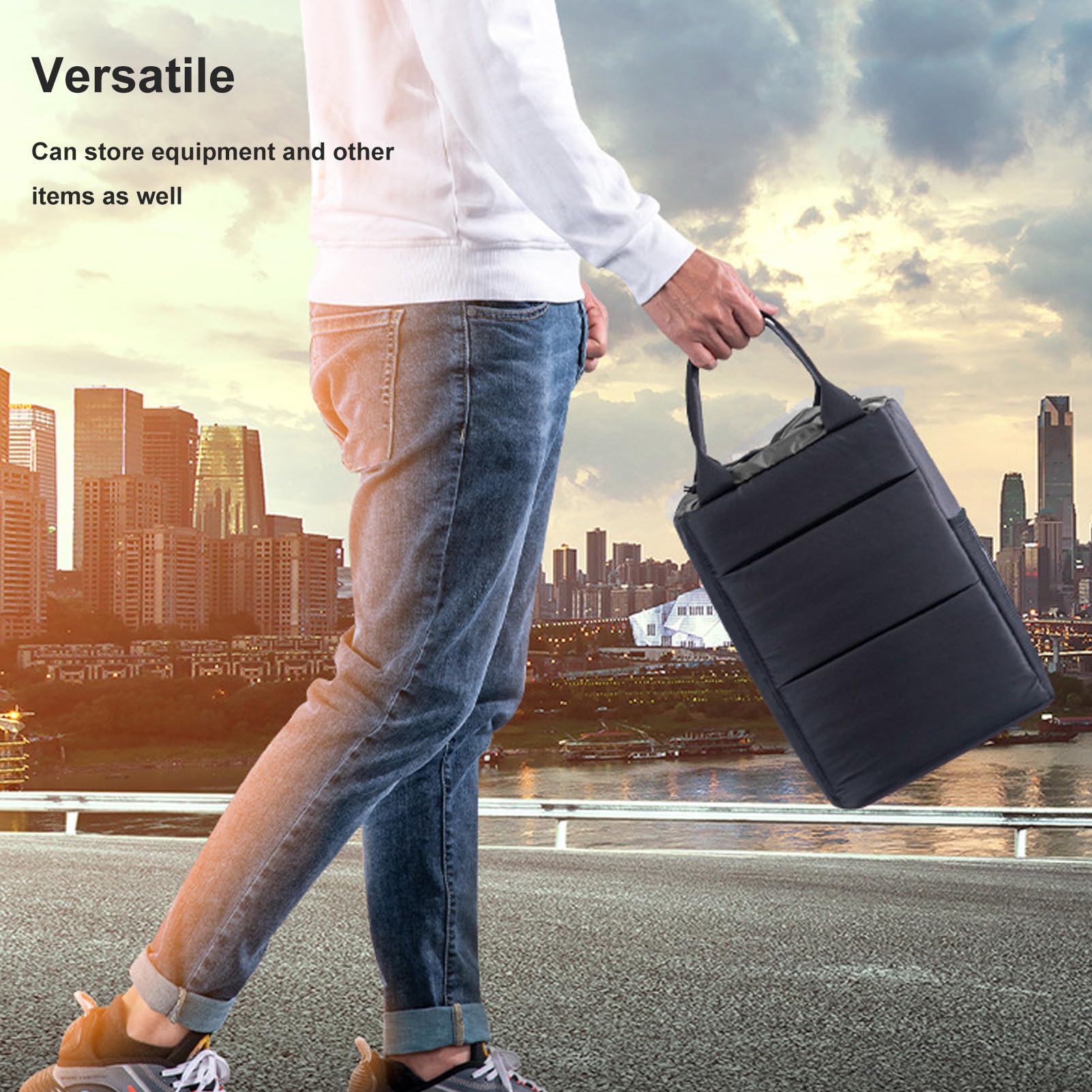 Bolsa de Inserción para Cámara, Bolsa Acolchada de Nailon para Cámara, a Prueba de Golpes, DLSR SLR, Bolsa para Mochila para R5 R6 T100 Z7 Z8 A6 A9 (Negro Gris)