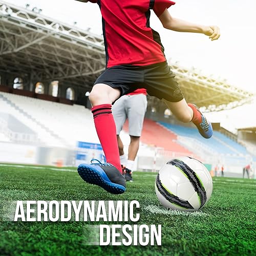 Miniatura 5 de Western Star Soccer Ball Size 4 & Size 5 - Official Match Weight - 5 Colors - Youth & Adult Soccer Players - Thermo Bonded Hybrid Balls - Reinforced