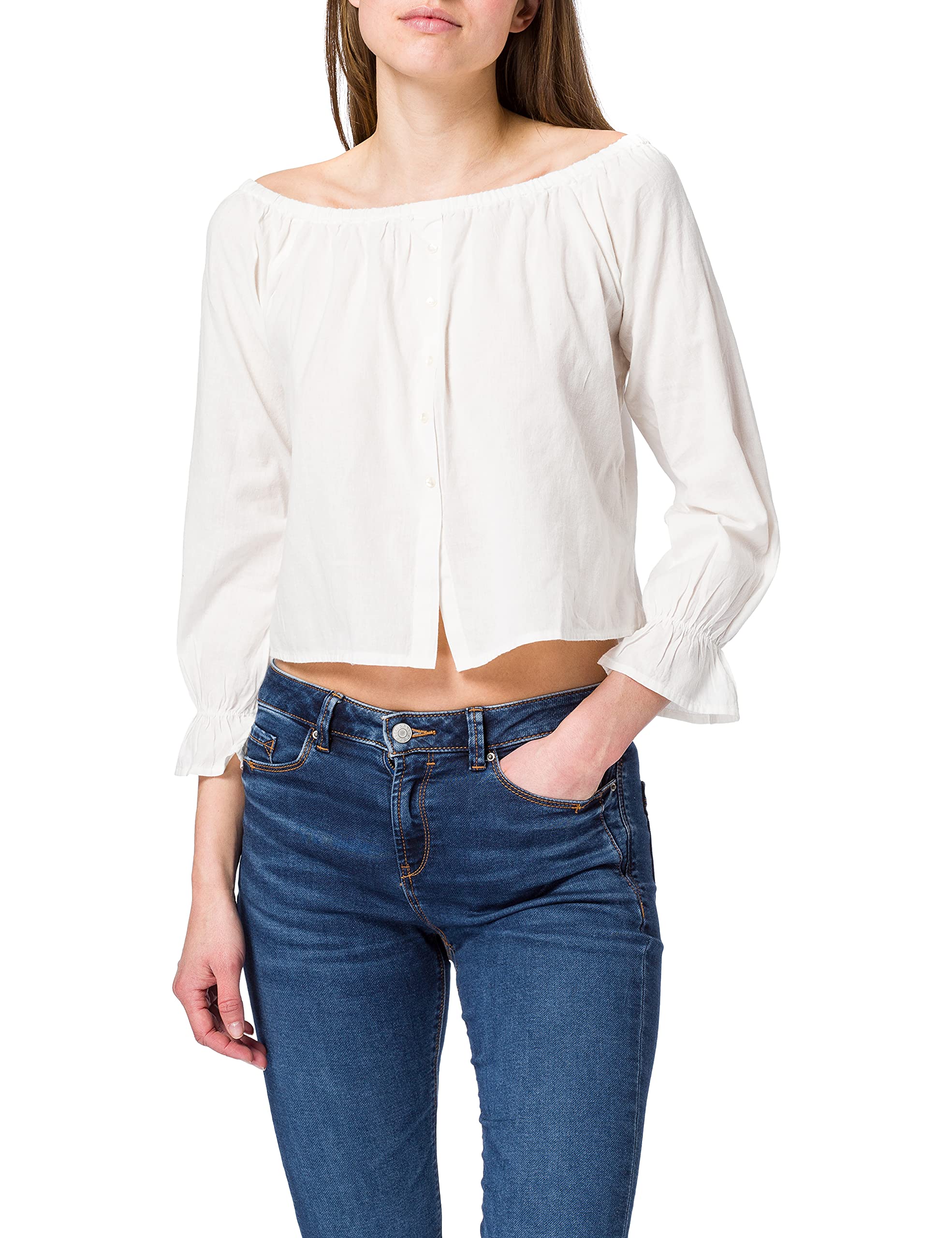 Only Onlmartha Wvn-Camiseta de Manga Corta Blusas para Mujer