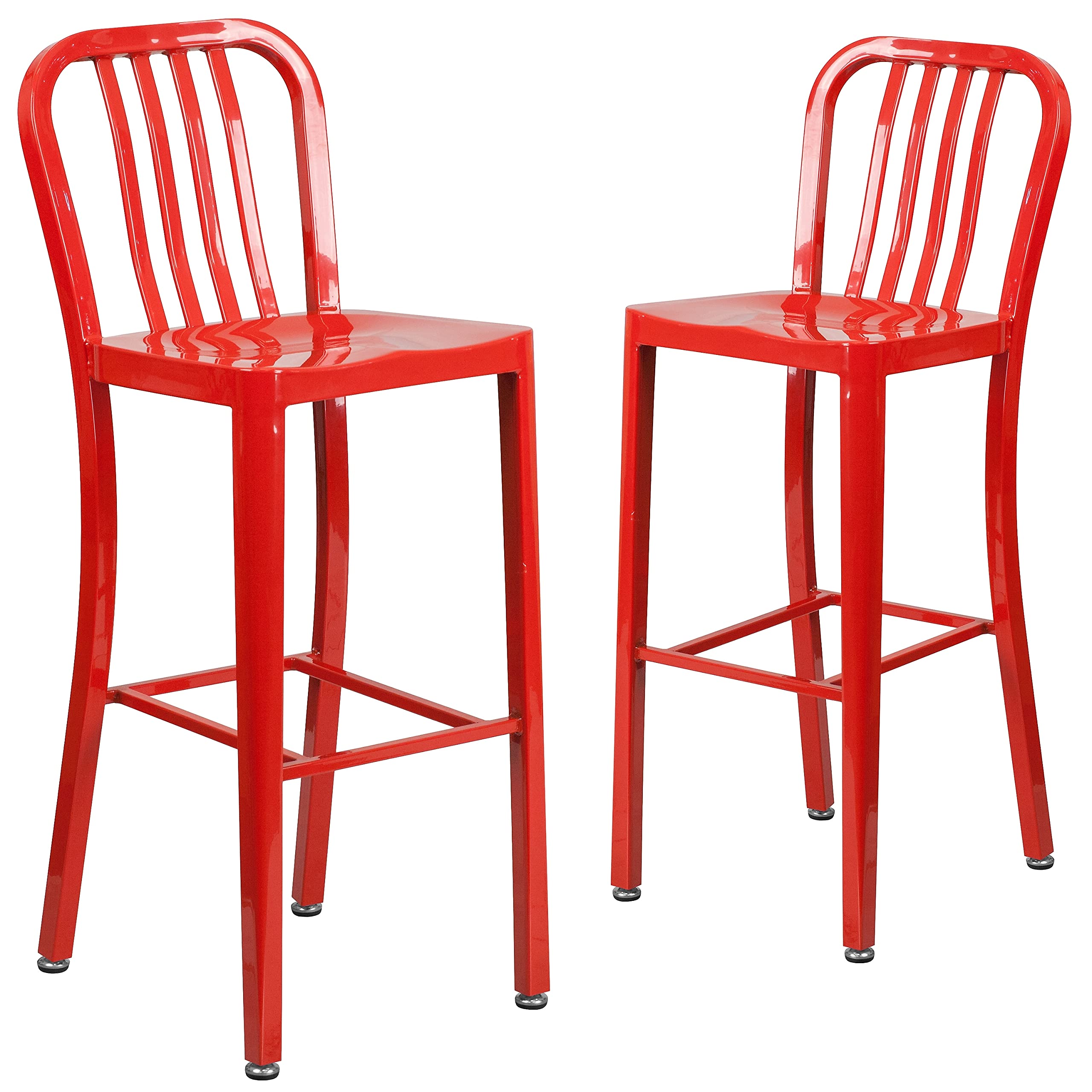 Flash Furniture Red / Set of 2 / Barstool Stools & Bar Chairs