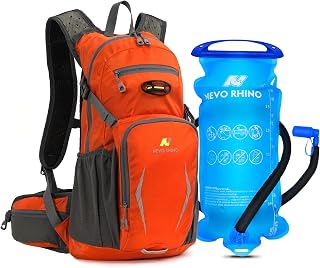 N NEVO RHINO Hydration Backpack, 18L Multipurpose Hiking Backpack with 3L Water Bladder, Water Backpack Insulated Hydration Pack Ideal for Hiking and Cycling