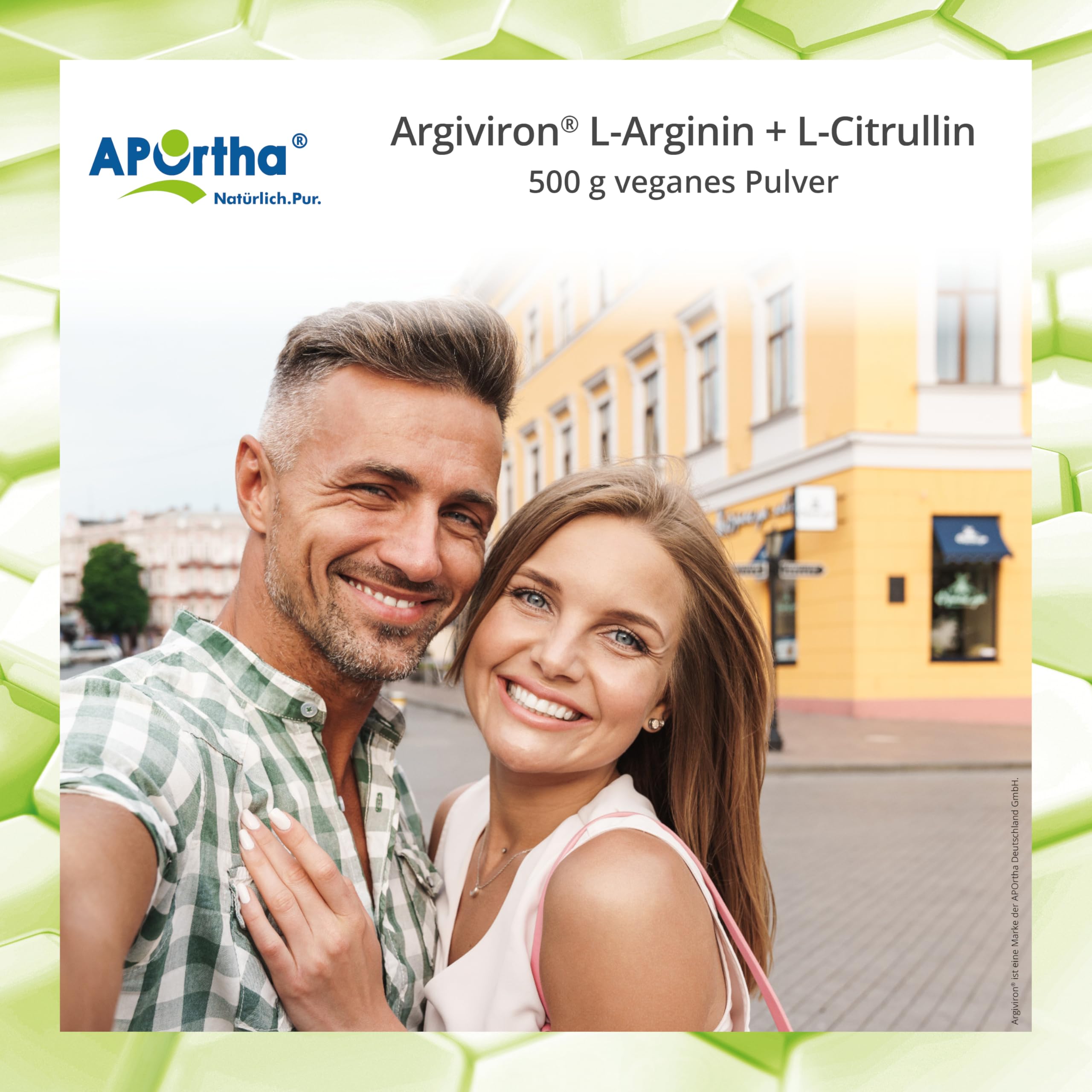 APOrtha® ARGIVIRON® L-Arginin + L-Citrullin 500 g veganes Pulver, Hochdosiert im Verhältnis von 2 zu 1,6 von L-Arginin zu L-Citrullin, allergenfrei, laktosefrei & glutenfrei