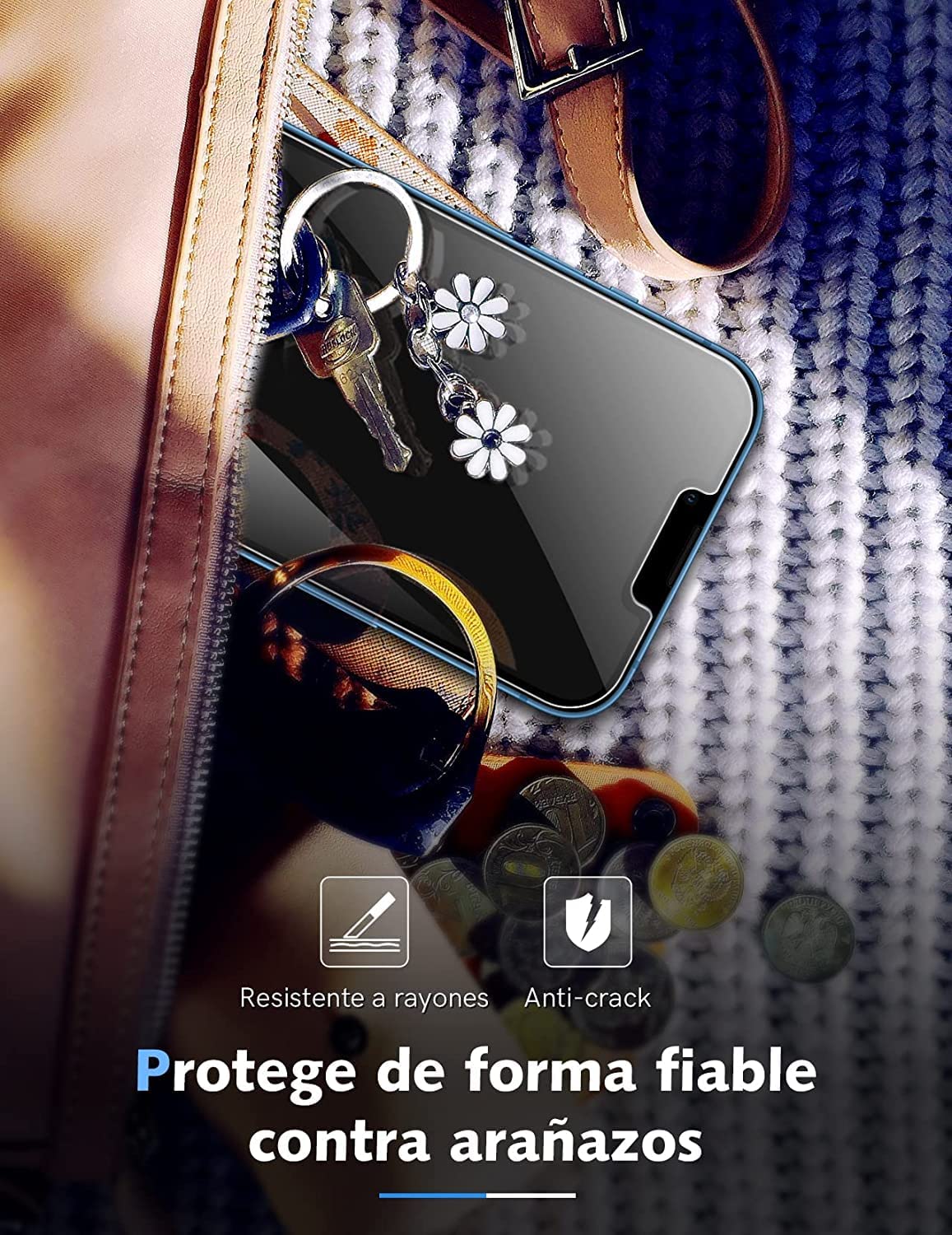 LK 3+3 Pezzi Vetro Temperato Compatibile con iPhone 13 6,1 Pollici, 3 Pezzi Pellicola Protettiva e 3 Pezzi Pellicola Fotocamera, Durezza 9H, HD Schermo Pellicola, Con Strumenti di Installazione