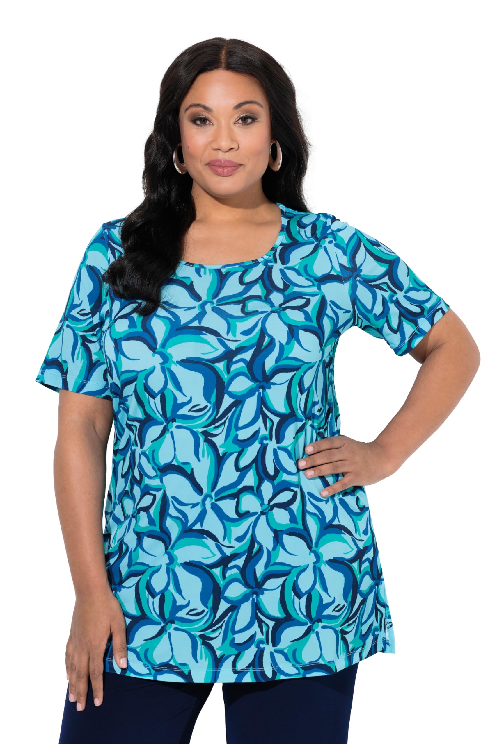 Ulla Popken Damen große Größen Übergrößen Plus Size Longshirt 849604