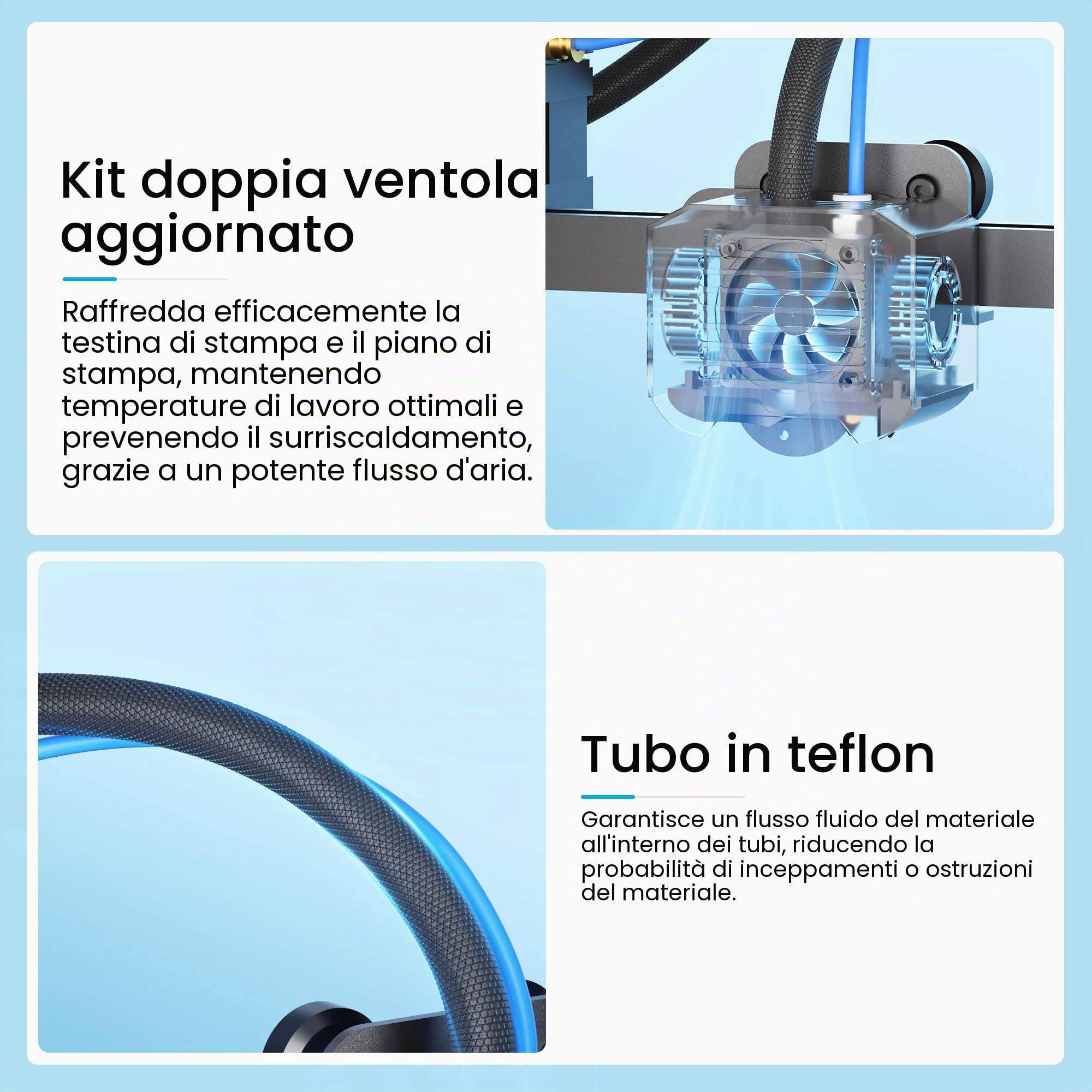 LONGER LK5 Pro Stampante 3D, preassemblata al 90%, volume 300×300×400 mm, piano in vetro riscaldato, scheda madre silenziosa, tubo in teflon alta temperatura, open source.