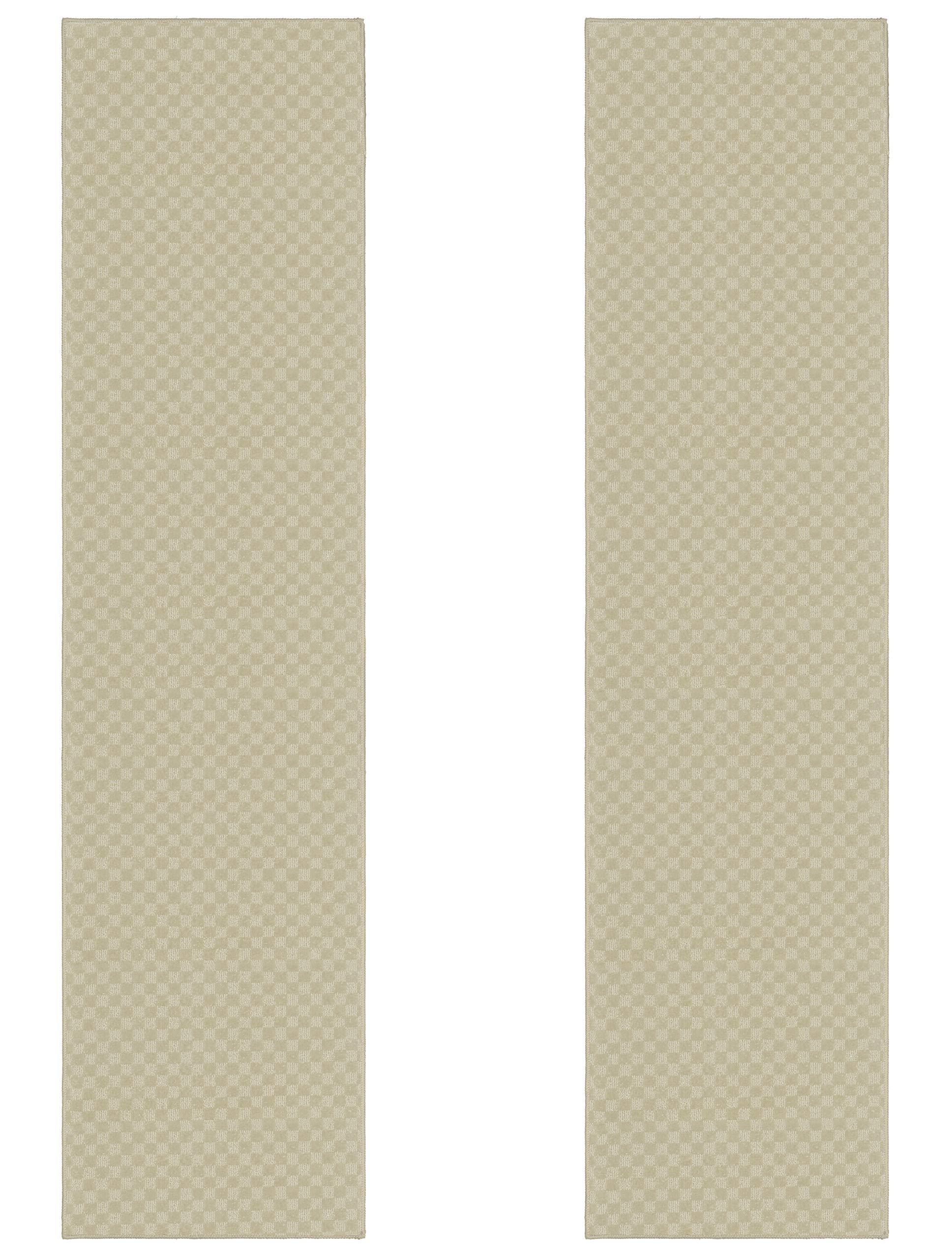 Garland Rug Medallion Area Rug Set, 2-Piece Runner 2 ft. x 10 ft. & 2 ft. x 10 ft, Tan