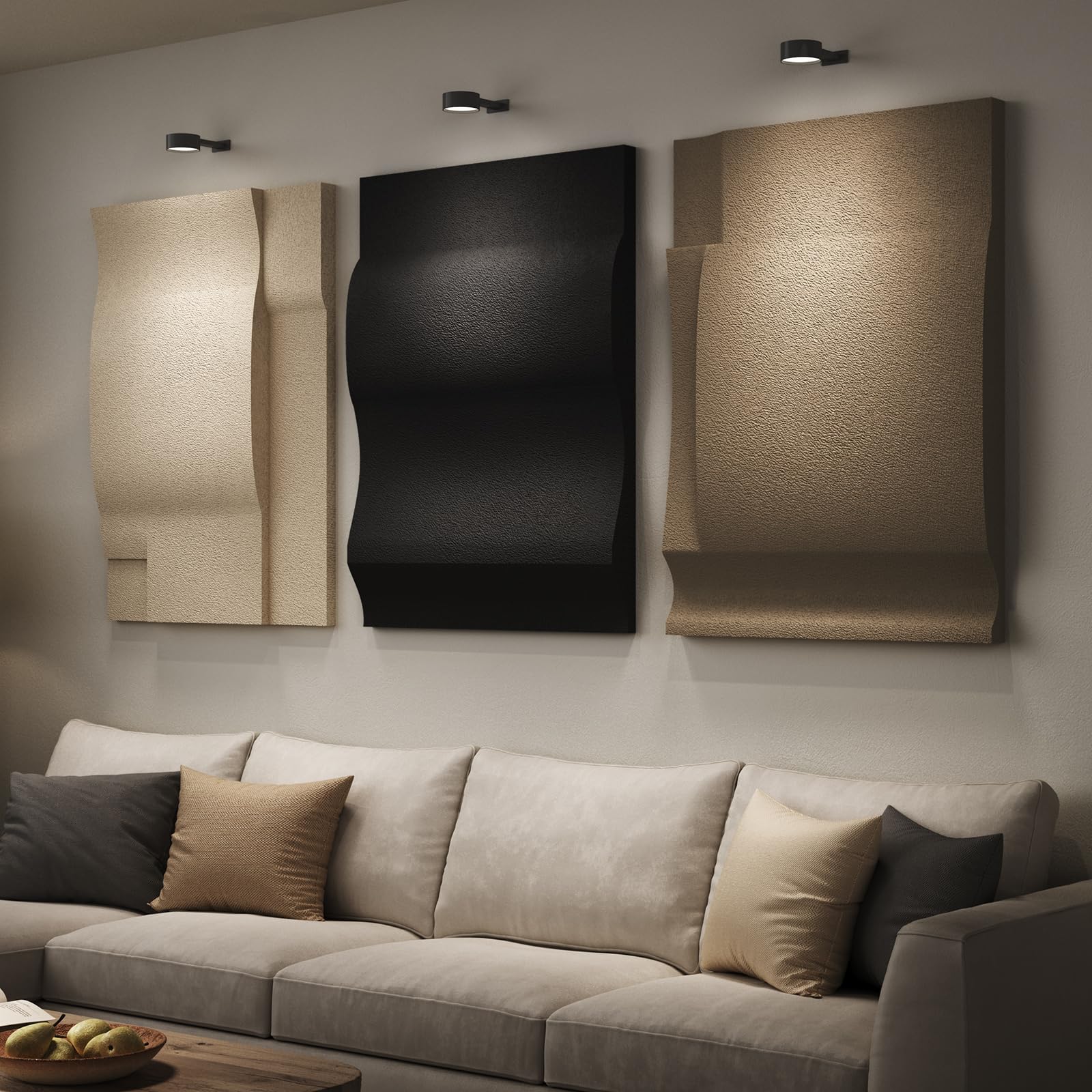 Photo 1 of Troartos Large 3D Abstract Textured Wall Art Set, 3-Piece