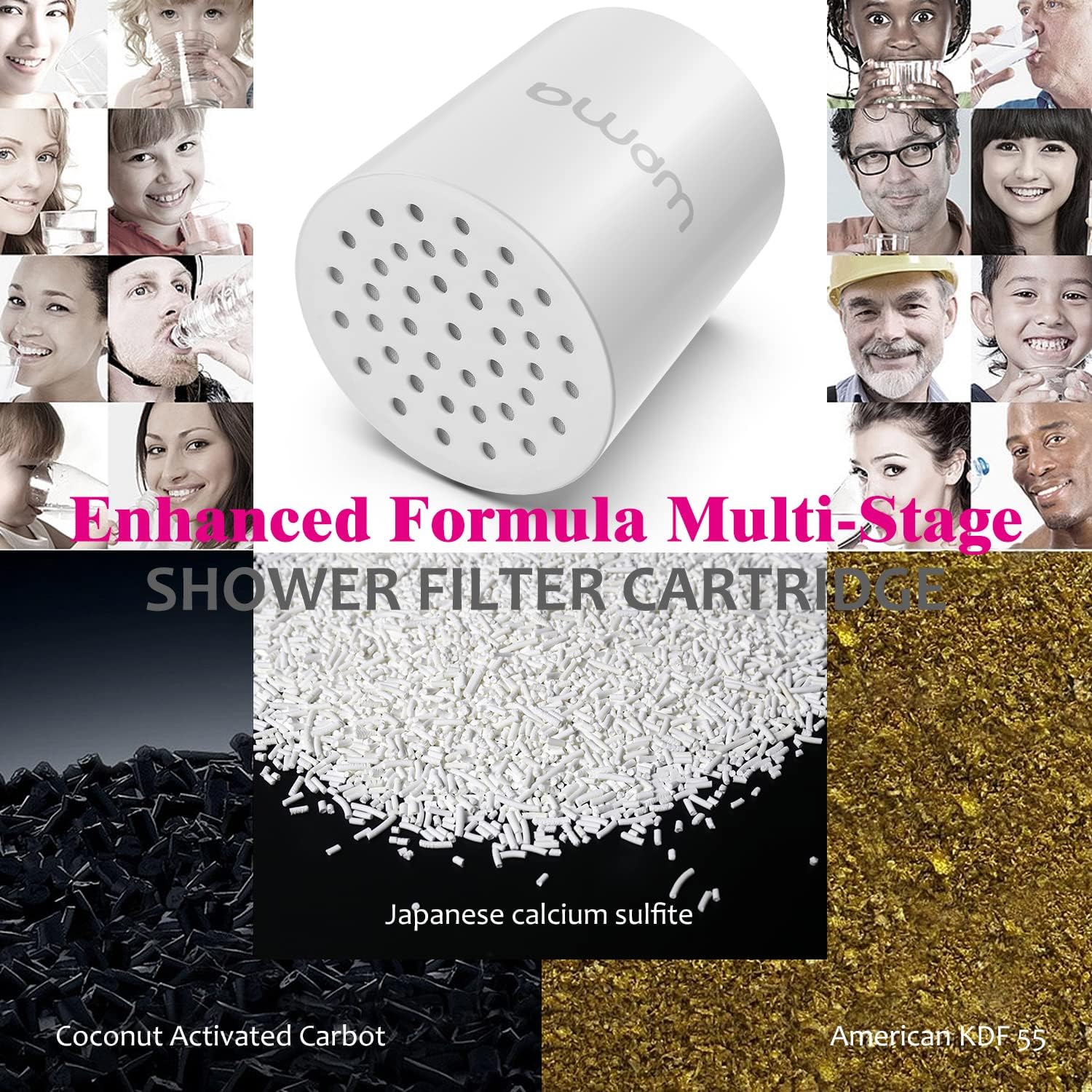Enhanced Formula Multi-Stage Shower Filter - Shower Head Filter - Hard Water Filter, Remove Chlorine Heavy Metals and Other Sediments, Reduces Dry Itchy Skin, Dandruff