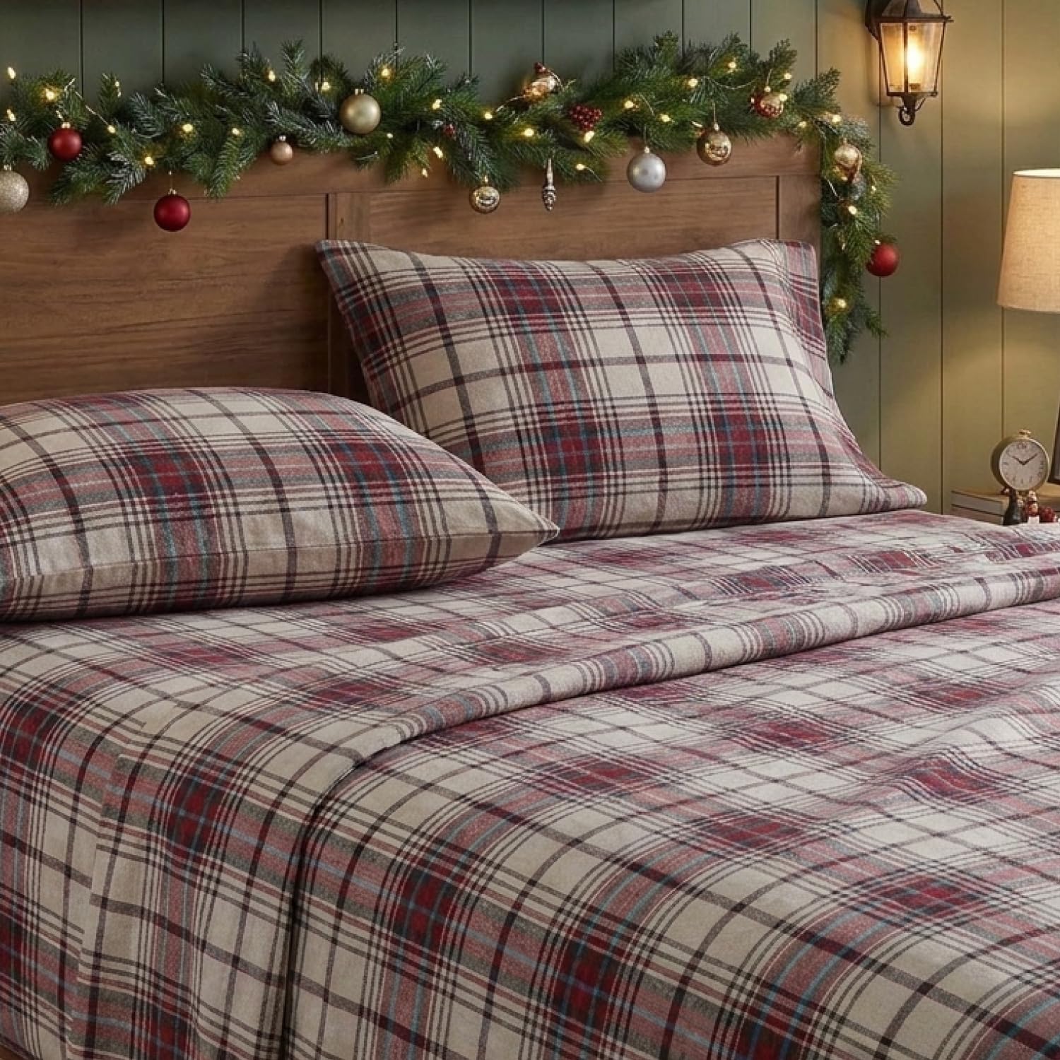 Eddie Bauer Flanell-Bettwäsche-Set Mont Lake Plaid Hütte Queen Montlake Plaid