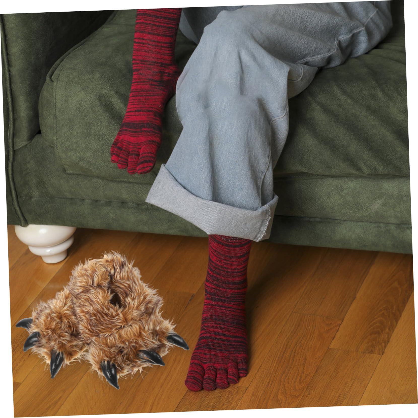 Healvian Pantuflas de Felpa de Invierno para Mujer, Marrón, 1 Par