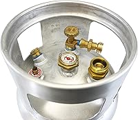 Vista 3 de Flame King tanque de propano de aluminio de 33.5 lb para montacargas con manómetro, cumple con DOT y TC, diseño resistente y liviano