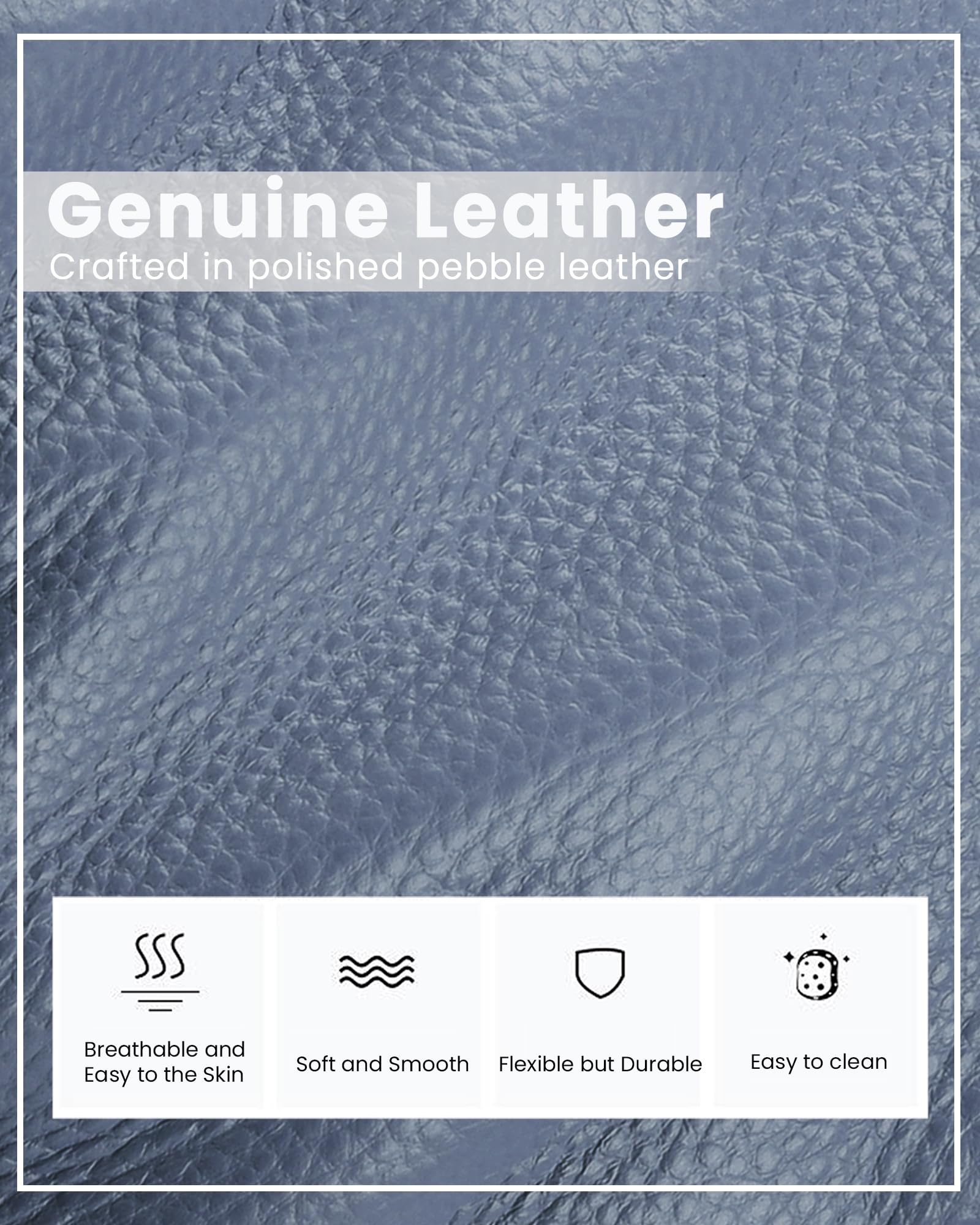 befen Bolso Bandolera Mujer Pequeño de Cuero Genuino Bloqueo RFID Bolso Bandolera Móvil, Bolso Cruzado para Teléfono Celular