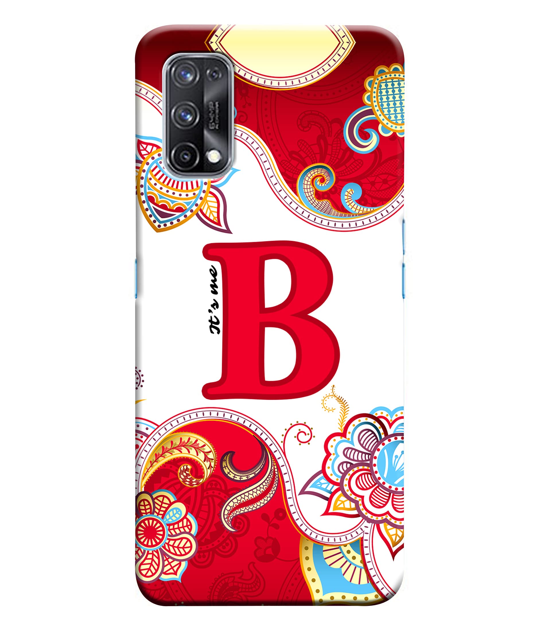 Dugvio� Printed Hard Back Cover Case for Realme X7 - Its Me B Alphabet