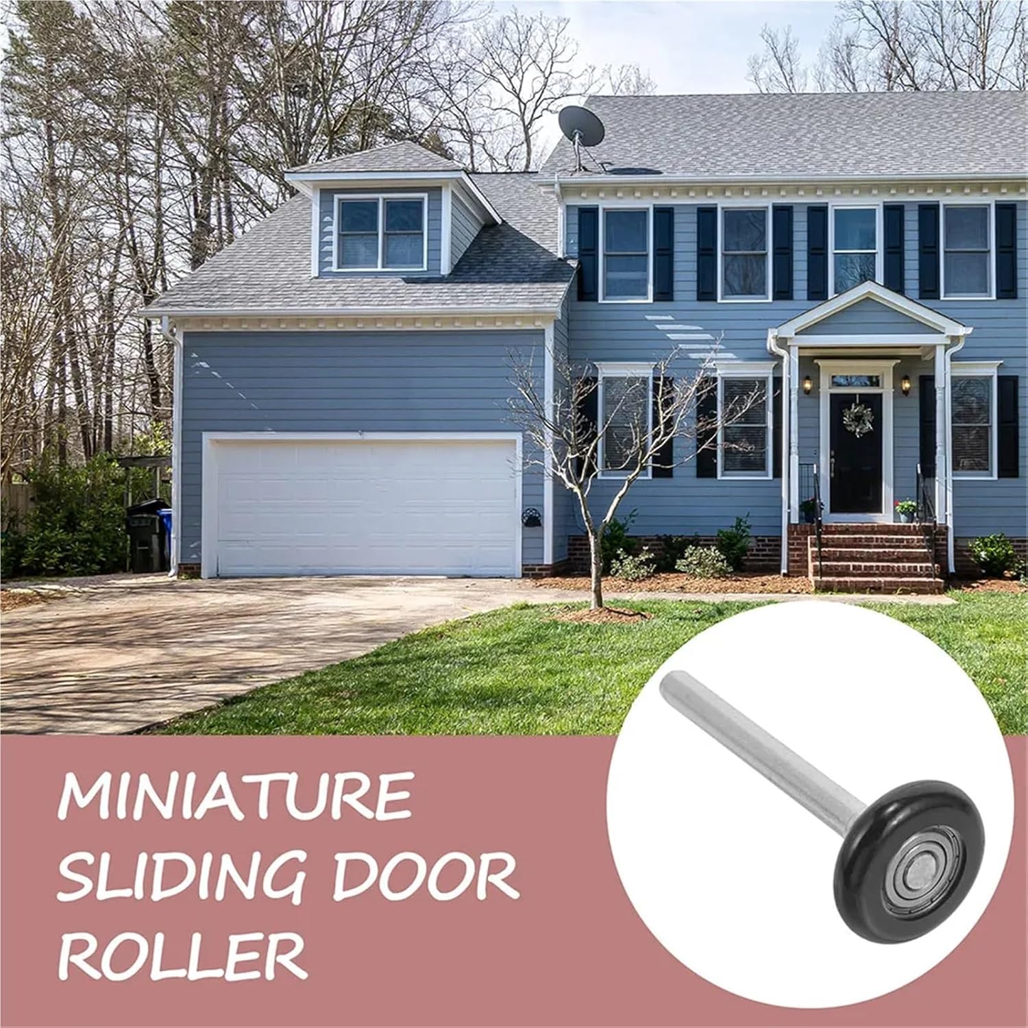 Durability 18pcs Nylon Garage Door Rollers Smooth Wheels with Stem