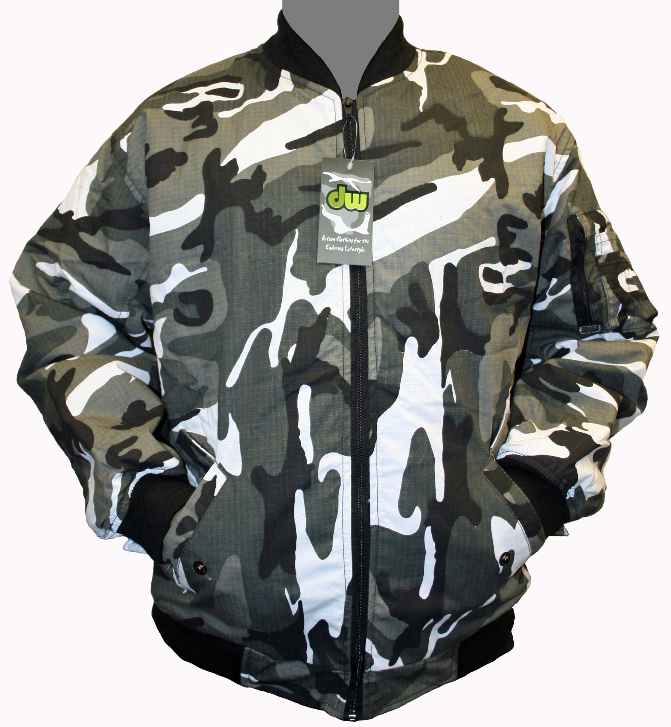 Adults MA1 Bomber Jacket - Urban Camo,Size -XXL