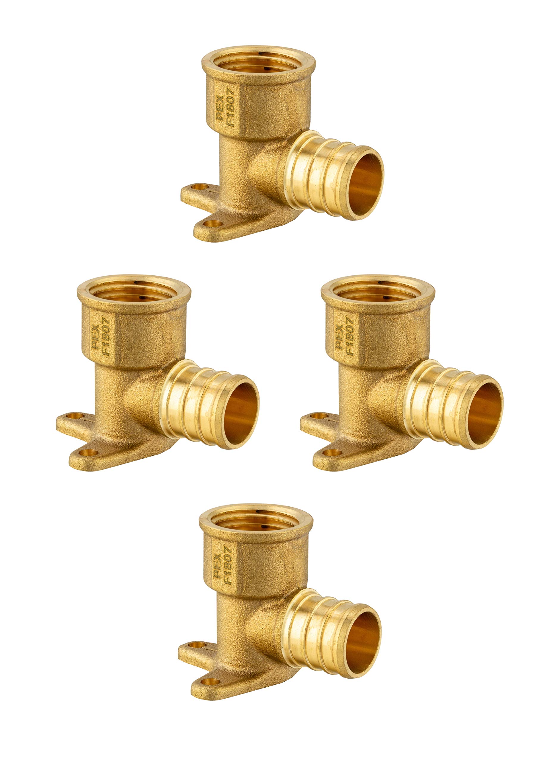 EFIELD (Pack of 4) Pex 3/4 Inch x 1/2 Inch Female NPT Drop-ear Elbow Crimp Fittings