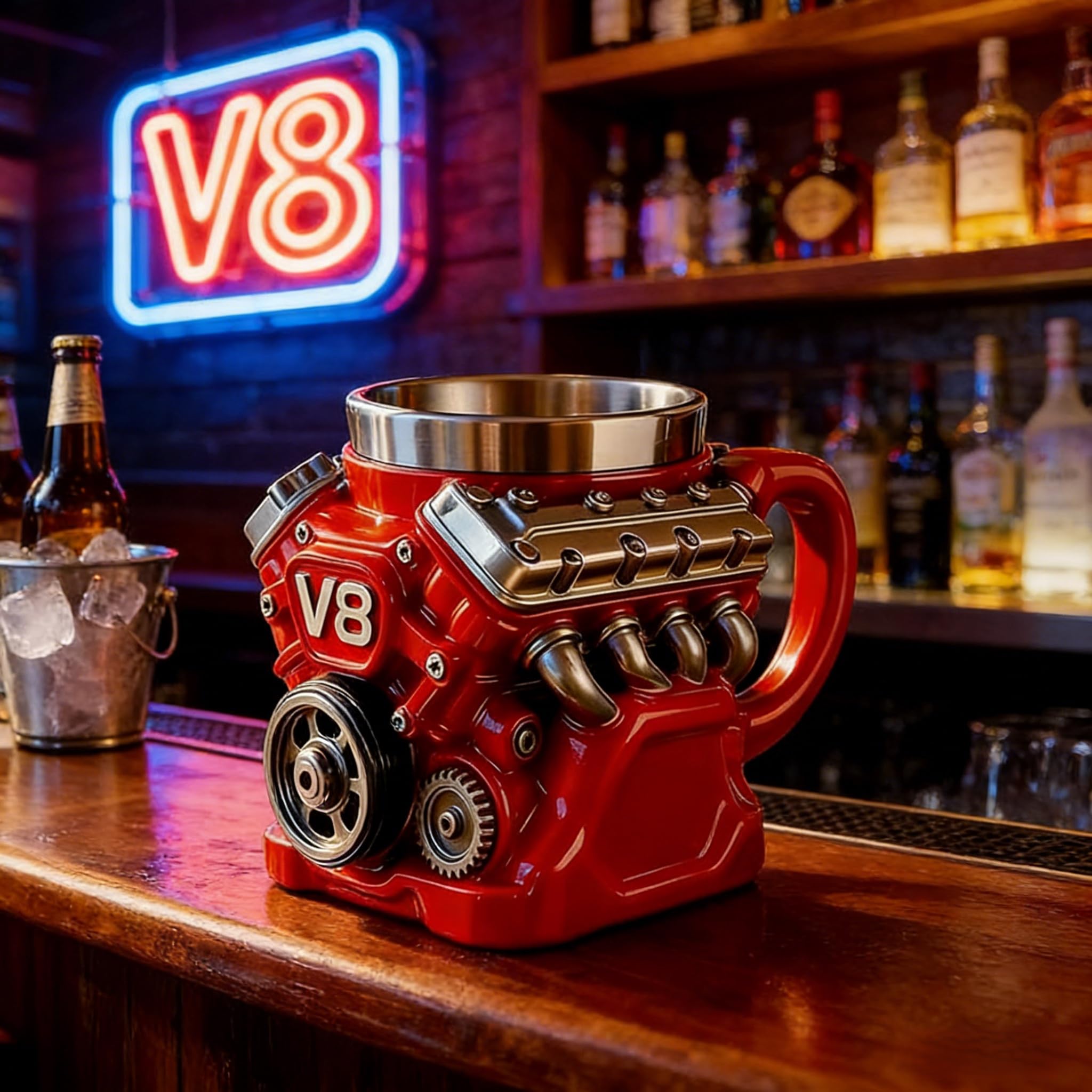 Amazon.co.jp: エンジンモチーフマグカップ V6/V8エンジンマグカップ