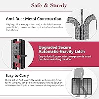 Vista 3 de Corralito para perros, 32 pulgadas, 10 paneles cerca para perros de exterior, corral para perros de interior antióxido, corral para mascotas