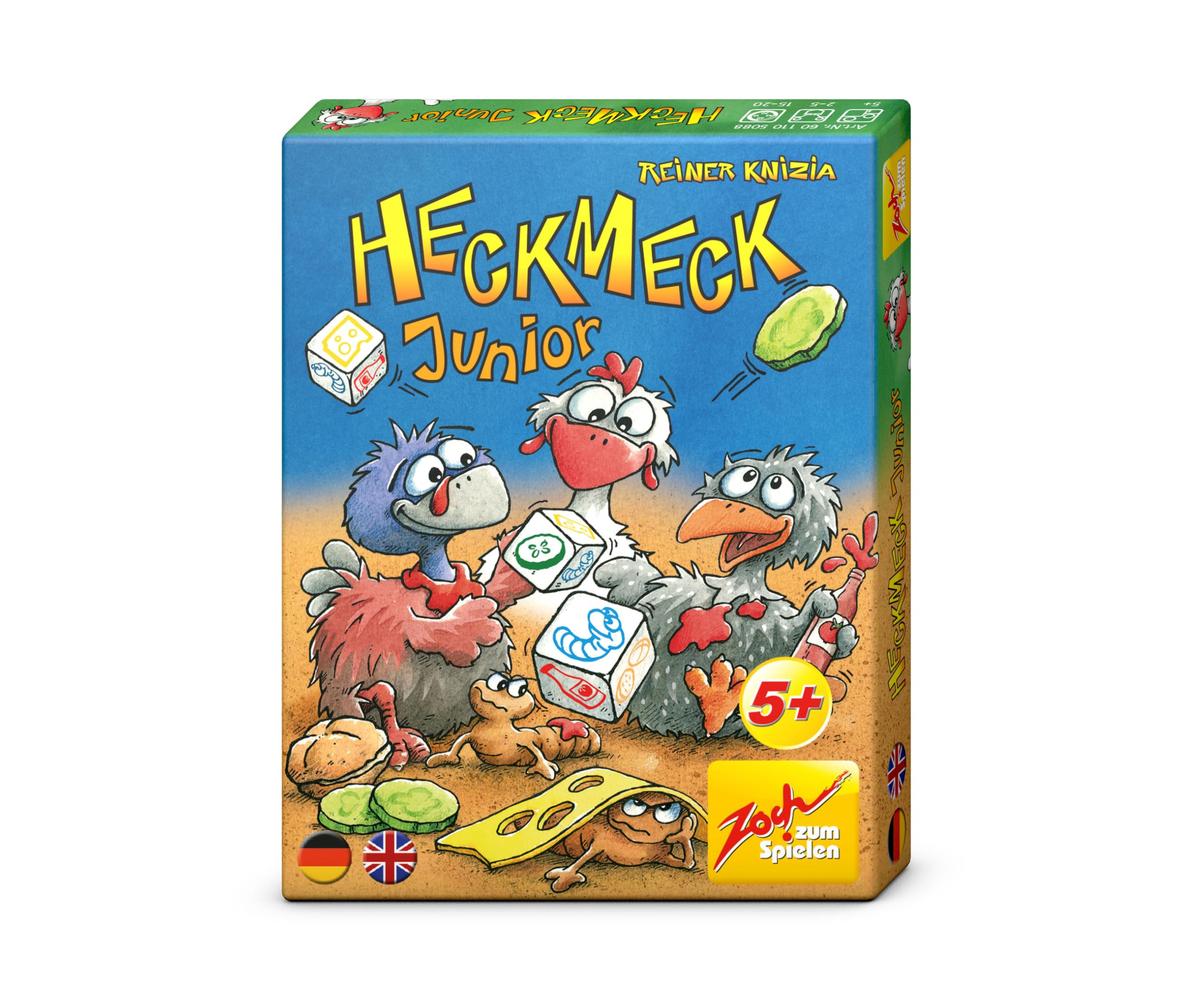 Zoch 601105088 Heckmeck Junior – turbulentes Würfelspiel für Kinder (ab 5 Jahre), Würfelglück